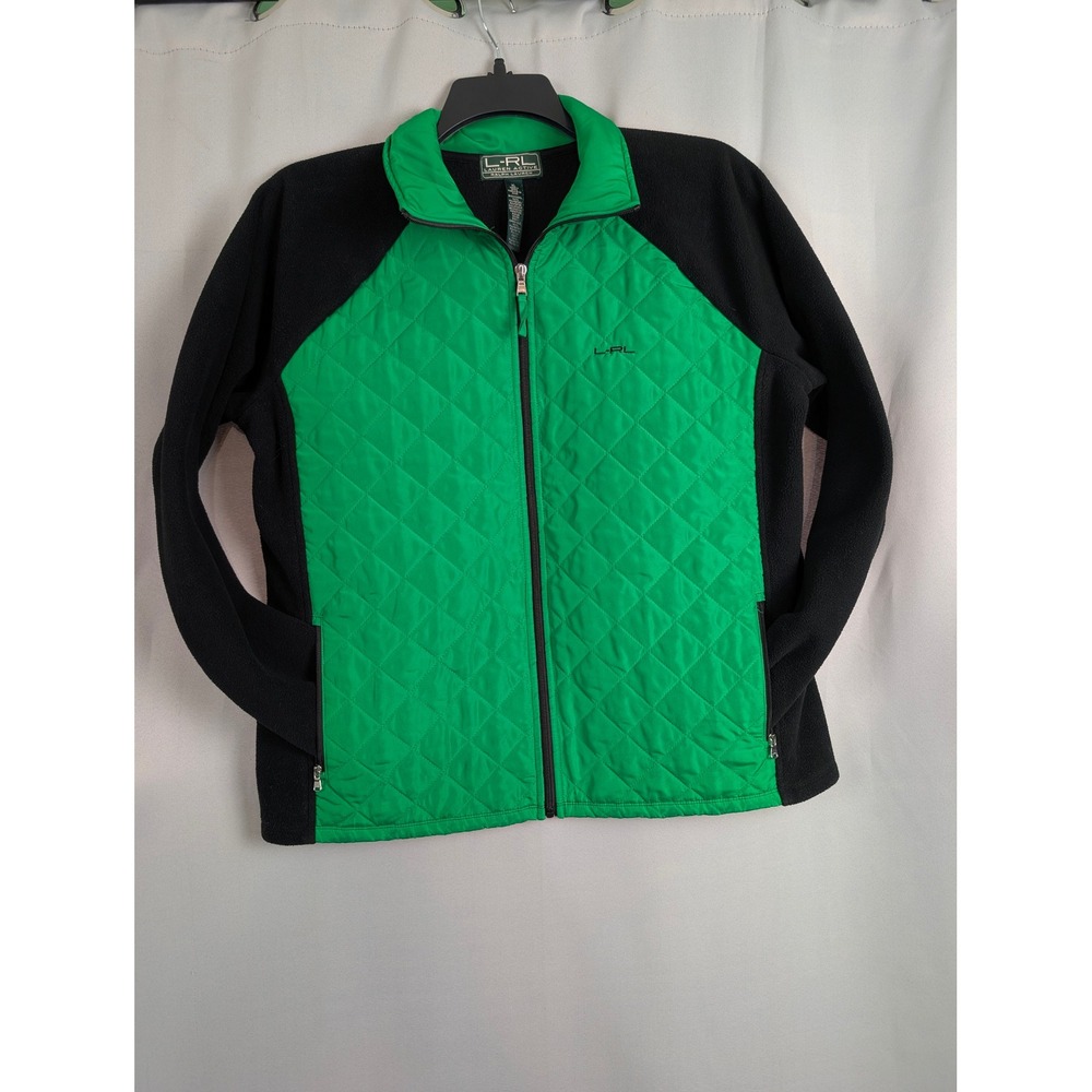 Lauren Ralph Lauren Active Jacket Womens XL Green Black Excellent